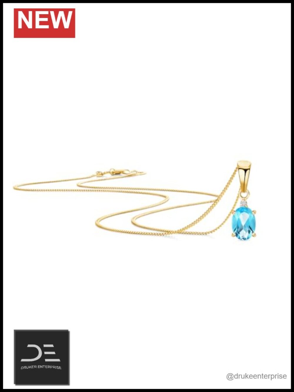 14k Gold Pendant Necklace 925 Sterling Silver Chain Ruby Sapphire Emerald Topaz
